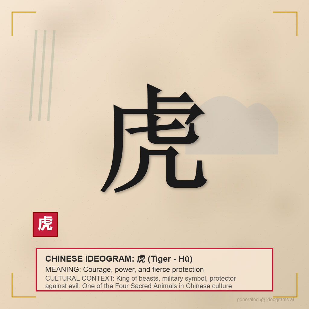 Chinese Ideogram for Tiger (虎)